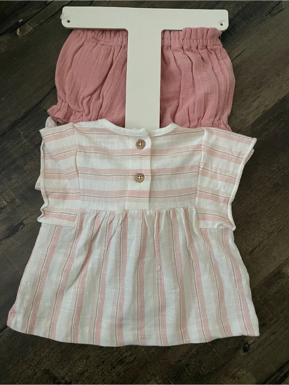 New with tags - Calvin Klein Pink & White Striped Top with Pink Bloomers